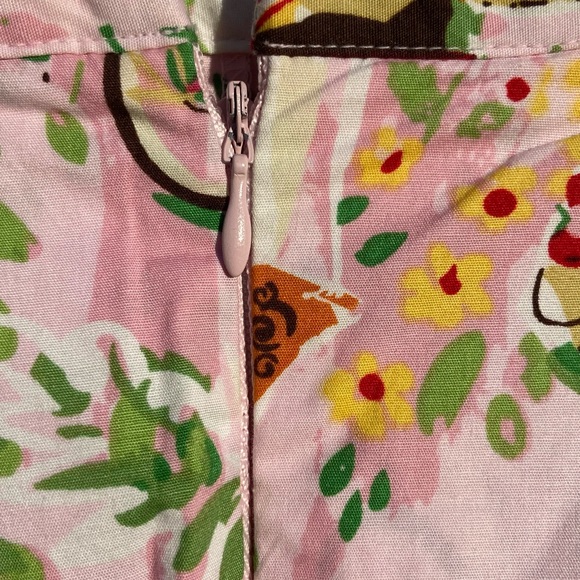 Larry Levine beach 🏖️ print pink/green skort size 12 - Picture 4 of 5